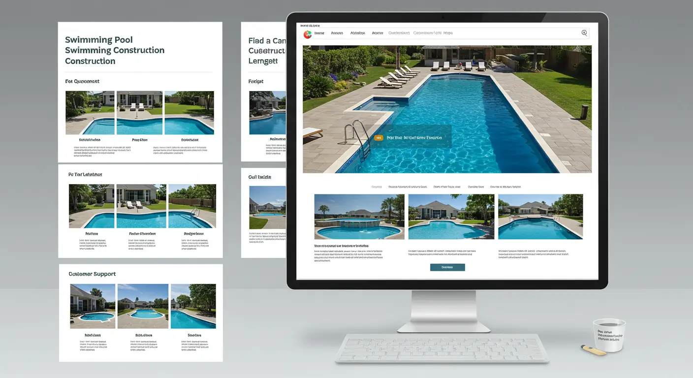 criação de site para empresas de construção de piscinas