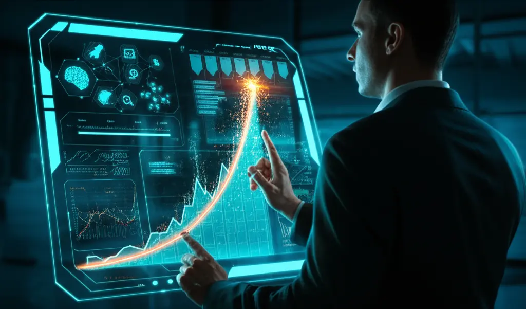 Gráfico mostrando aumento de resultados e conversão